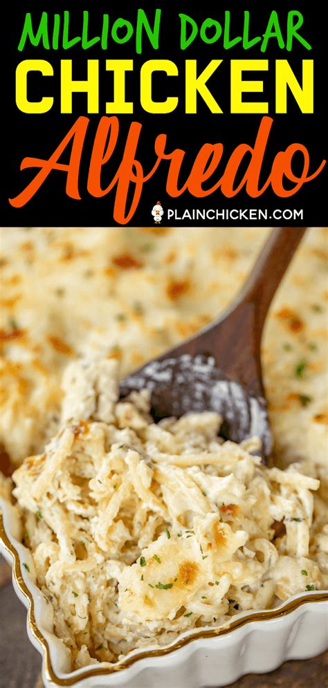 Cream cheese alfredo sauce is a quick, rich, and flavorful sauce made in under 15 minutes! Million Dollar Chicken Alfredo | Plain Chicken®