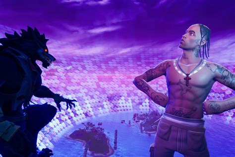 Travis scott's first fortnite concert made history last night with the biggest live audience in the game's history, as 12.3 million concurrent players watched the houston rapper debut a new kid cudi collaboration titled the. Watch Travis Scott's surreal Fortnite concert tour - Vox