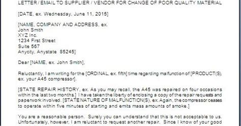 State your full name as it appears on your. Complaint Letter For Replacement of Product