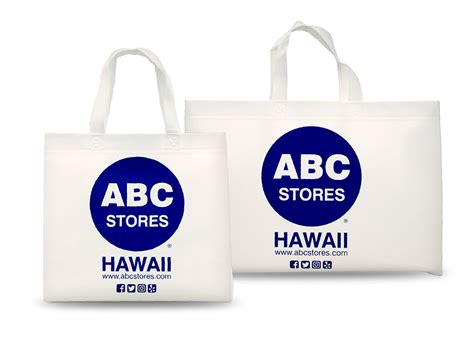 ハワイの人気商品を安心の国内配送で！【abcストアabc Stores 】ショッピングバッグ エコバッグ 不織布 Mサイズ ハワイアン雑貨専門セレクトショップ｜ts Gallery