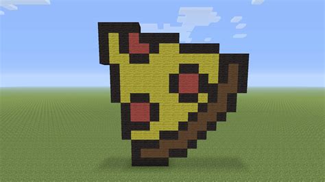 Convert any image to pixel art using minecraft blocks! Minecraft Pixel Art - Pepperoni Pizza Slice - YouTube