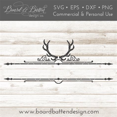 Antler Mailbox Monogram Frame Svg File Board And Batten Design Co