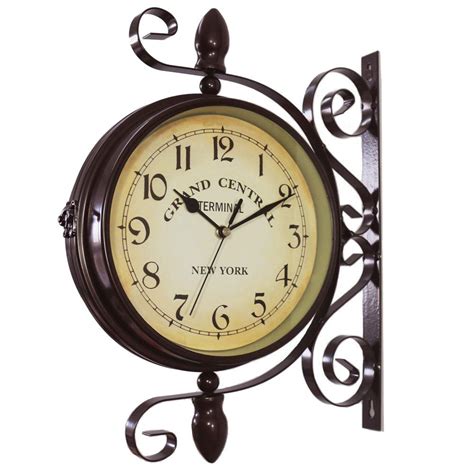 Vintage Decorative Double Sided Metal Wall Clock Shop Today Get It