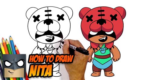 How To Draw Nita From Brawl Stars Printable Step By Step Drawing Sheet Porn Sex Picture