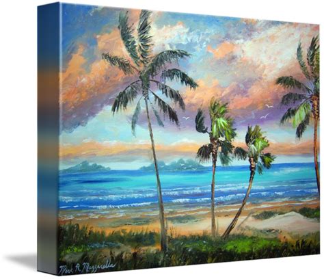 Tropical Island Beach Painting By Mazz Original Paintings