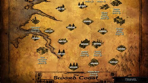 World Overview For Wilderness Zones In Baldurs Gate Bottom Of The Map