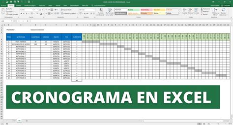 Modelo De Cronograma Excel