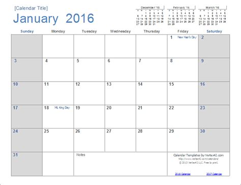 Calendar Templates By Vertex42 Com 2018 Hq Template Documents