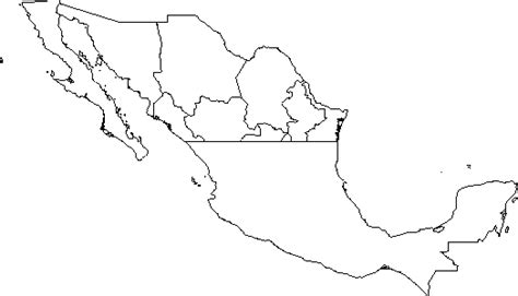 Blank Outline Map Of Mexico