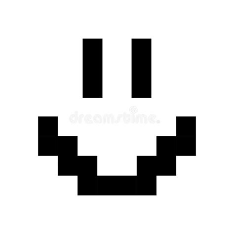 Pixel Emotion Icons Angry Sick Happy Sad Isolated On White Stock