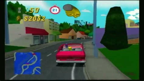 The Simpsons Road Rage Ps2 Marge Canyonero Gameplay Picking Up