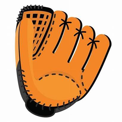 Glove Baseball Clipart Clip Leather Softball Cartoon