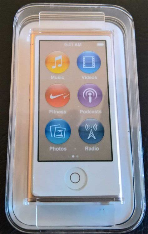 Gold Apple Ipod Nano 7th Generation 16gb With Box And Protective Rubber