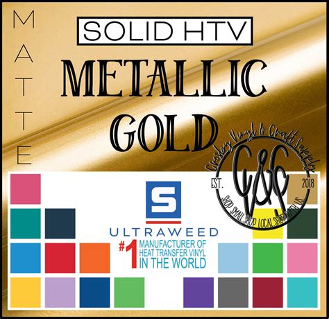 Ultraweed Htv Metallic Gold Crosby Vinyl Supply