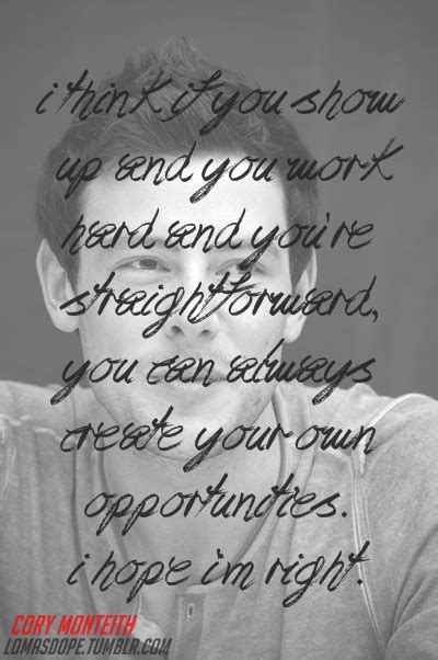 Cory Monteith Quotes Inspirational Quotesgram