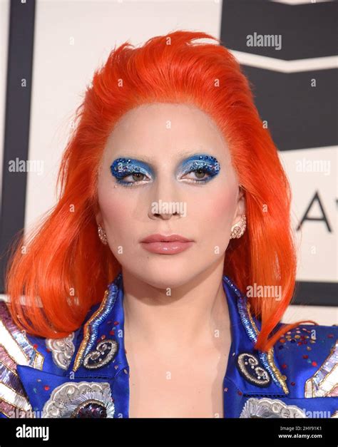 Lady Gaga Arriving At The 58th Annual Grammy Awards Held At Staples