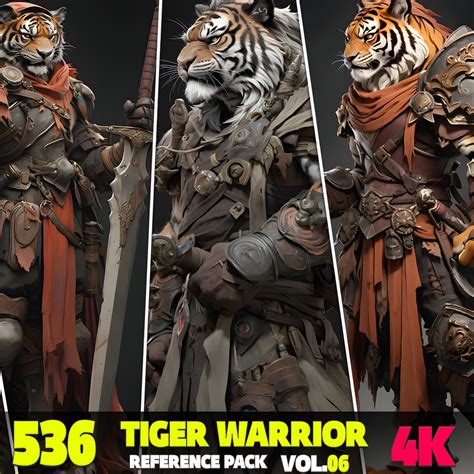 Artstation 536 4k Tiger Warrior Reference Pack Vol06