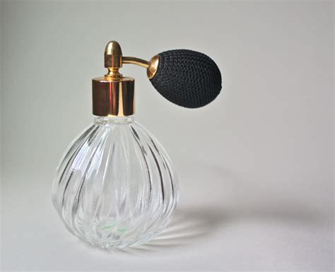 This One Vintage Glass Perfume Atomizer With Elegant Black Bulb 25