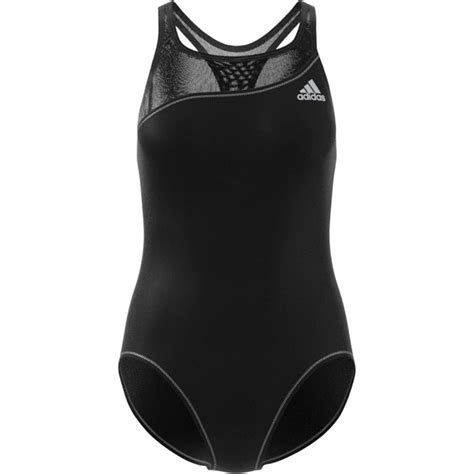 Buy Adidas Womens Glam On Shiny Swimsuit Black