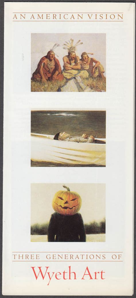 An American Vision 3 Generations Of Wyeth Art Exhibit Folder 1987