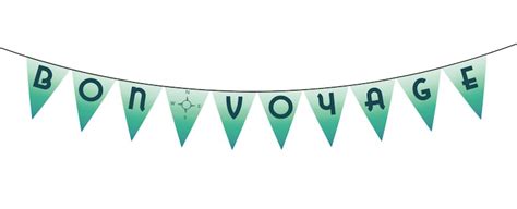 Bon Voyage Ocean Ombre Instant Printable Party Banner And Etsy