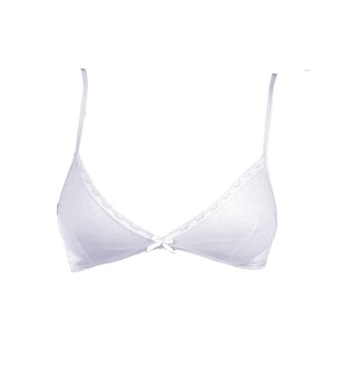 Teen Bra Elastic Cotton Color White Size 8yrs Old