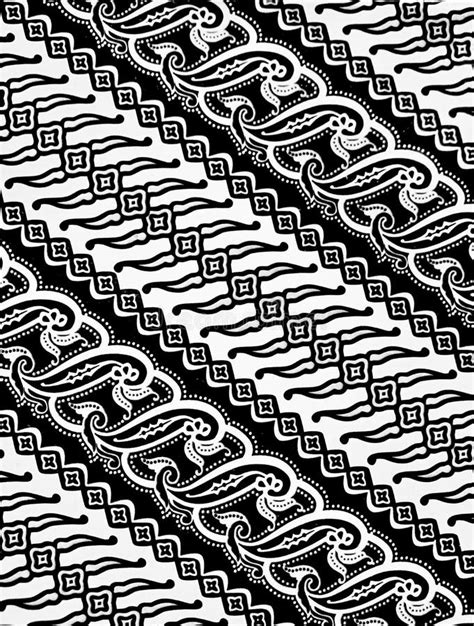 The Black And White Of Indonesian Batik Patterns Beautiful And Very Interesting Stock