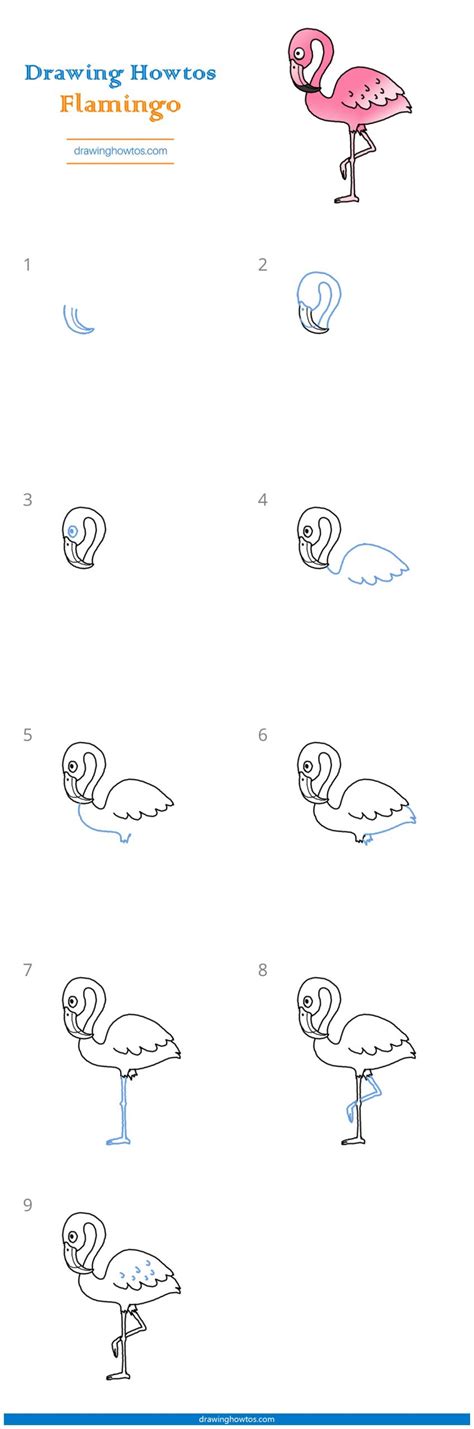 How To Draw A Flamingo Step By Step Easy Drawing Guides Drawing Howtos