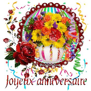 Utiliser des modèles sympathiques ou créez la complètement. gif-joyeux-anniversaire-scintillant-femme-fleurs-2020-10 ...