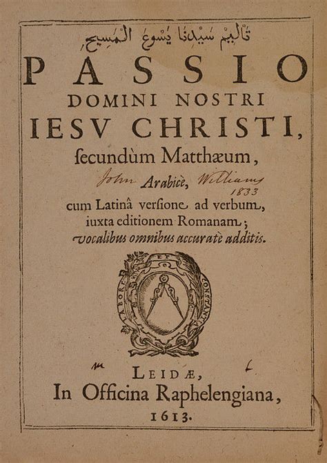 Passio Domini Nostri Iesu Christi Secundum Matthaeum Arabice Cum