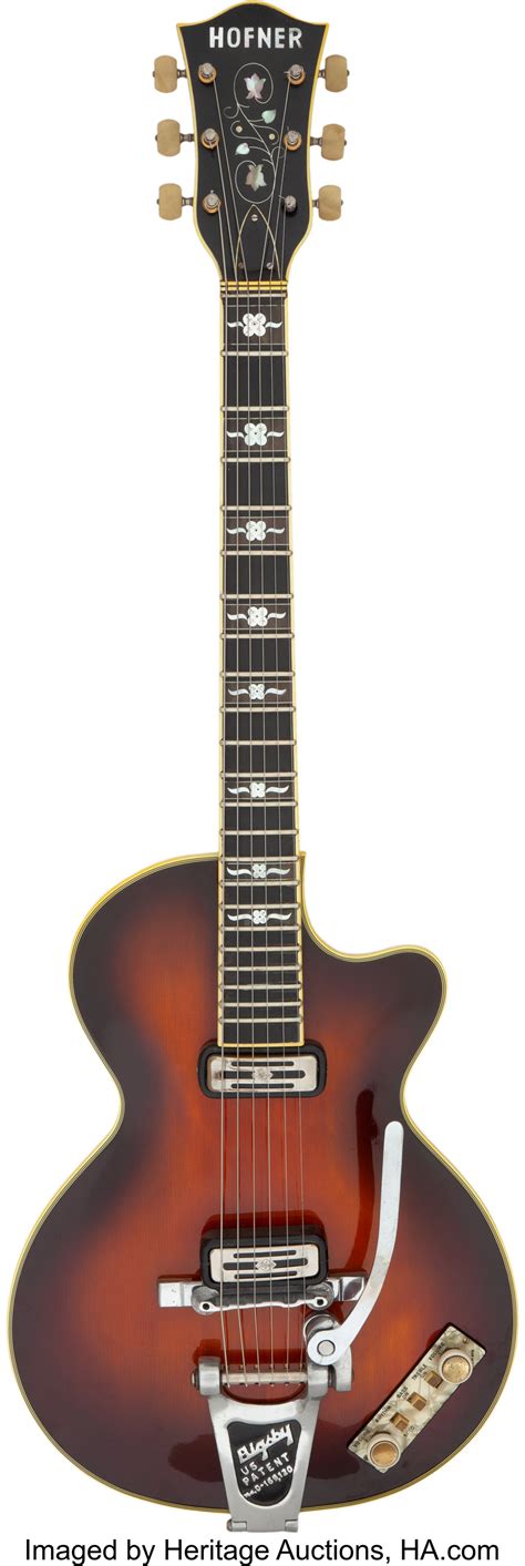 1960 Hofner Club 60 Sunburst Semi Hollow Body Electric Guitar Lot 85014 Heritage Auctions