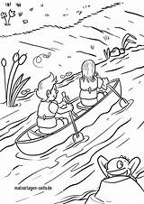 Kanu Fahren Canoeing Malvorlagen Boote Schiffe sketch template