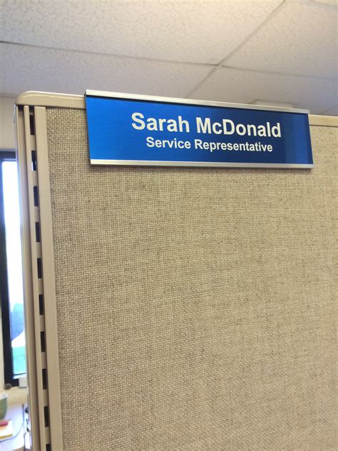 Single Cubicle Name Plate Sign Holders Or Nap Nameplates