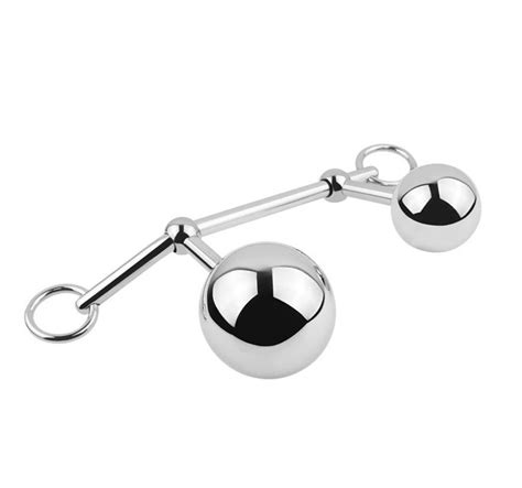 Female Anal Vagina Double Ball Anal Plug Stainless Steel Butt Plugs Sex