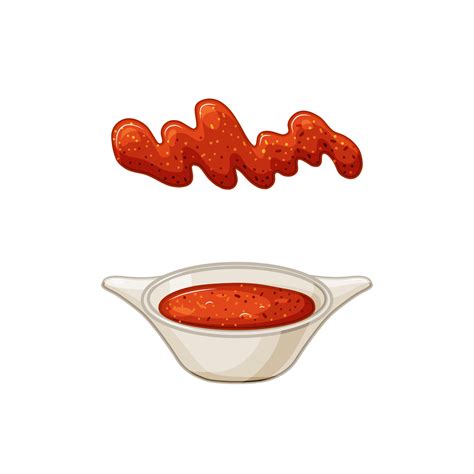 Hot Chili Sauce In A Bowl On A White Isolated Background Sauce Spill