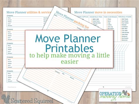 Moving Planner Printables
