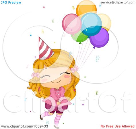 Royalty Free Vector Clip Art Illustration Of A Cute Birthday Girl