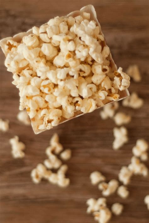 Homemade Buttered Popcorn Food Above Gold