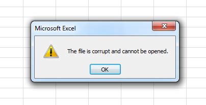 How To Fix The File Is Corrupt And Cannot Be Opened Excel 2010 Error