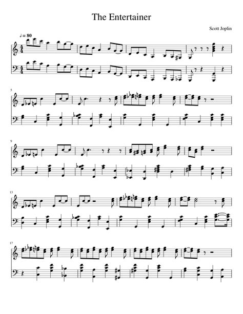 Member's downloads are a high resolution pdf file including all instrument parts. The Entertainer(Scott Joplin) sheet music for Piano download free in PDF or MIDI
