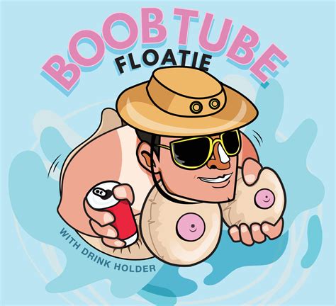 Nude Boobtube Boobie Floatie Summer Pool Party Inflatable Float W Cup Holder Inflatable