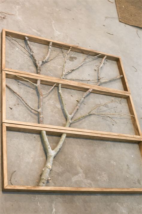 Diy Framed Branches Customizable Large Wall Decor Idea The Unlikely