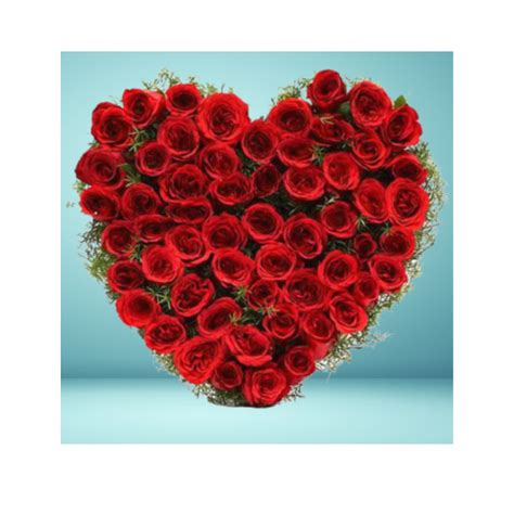 Floralbay Special Heart Shape Arrangement Of Red Roses Fresh Flowers