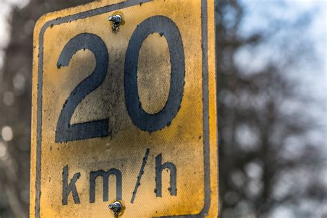 Free Picture For Blog 20 Kmh Speed Limit Sign Closeup