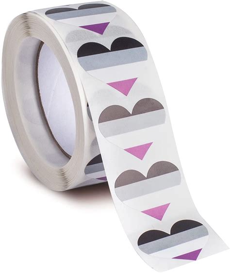 lgbtq pride heart stickers 500 per roll 1 x 1 lgbtq lesbian gay bisexual