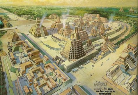 Reconstruction Of The Temple Precinct Of Tikal Now In Guatamala About