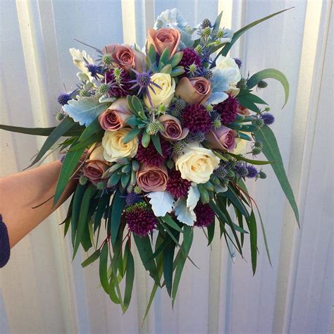 Maybe you would like to learn more about one of these? Native and traditional bridal bouquet. Cascading shape ...