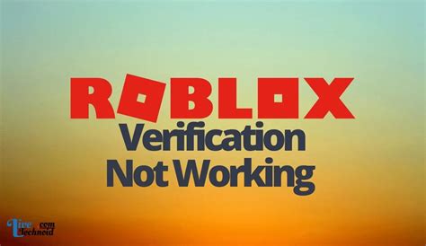 Fixed Roblox Verification Not Working