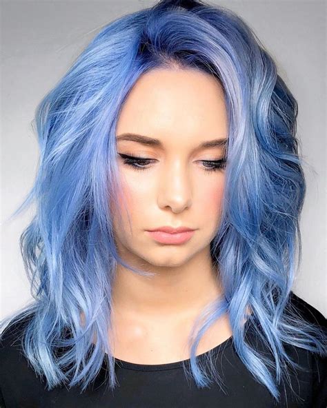Pastel Hair Platinum Hair On Instagram Denim Blue Lob💙by Melody