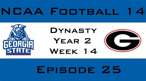 Ncaa Football 14 Georgia State Dynasty Year 2 Week 14 At Georgia Ep25